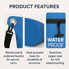 BLUEVER Waterproof Dry Bag,Lightweight Water-Resistant Sack for Outdoor, Camping, Hiking, Beach,Kayaking,Swimming (Blue)