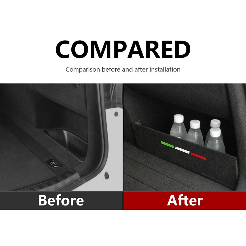 Car Rear Trunk Organizer Side Divider Board Sticker fits for