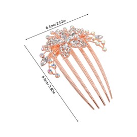 FOMIYES 4pcs Hair Side Comb Rhinestone Flower Vintage Headpieces Bride Headdress Hairpins for Bridal Banquet and Everyday Hairstyles