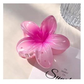 4 Pcs Flower Hair Clip,Pink Hair Clip for Medium Thick Hair,4PCS hair claw clips,Comfortable Wear & Easy to Wear