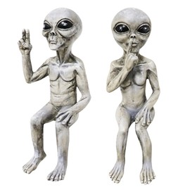 PLEAVIT Alien Figurine Interior Object Model Alien Alien Figurine (Set of 2)