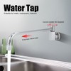 Copper Alloy Silver Wall‑Mounted 360 Degree Rotating Faucet Semi‑Automatic Kitchen