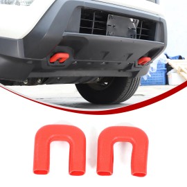 Carworld66 For Nissan Frontier 2022+ Bumper Trailer Hitch Protection Trim Cover Red