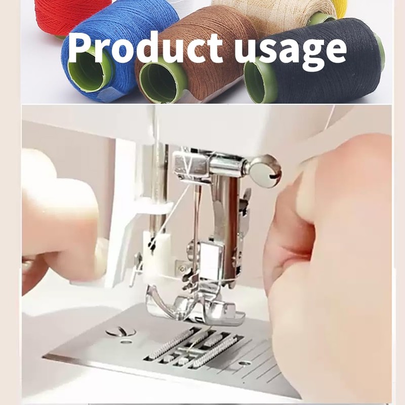 5 Spools Polyester Sewing Thread, Yellow Polyester Thread for Hand