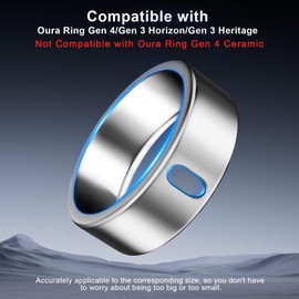 ZOOROO 5 Pack Cover Compatible with Oura Ring Gen 4/Oura Ring Gen 3/3 Horizon, Surport Charging with Cover on, Anti-Scratch TPU Protector for Women Men (Silver*5, Size 6)