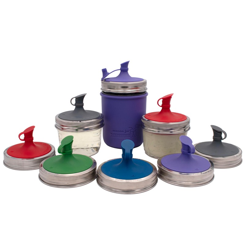 Ultra Violet Oil Cruet Pour Spout Silicone Insert for Mason