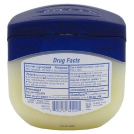 Vaseline 100% Pure Petroleum Jelly Skin Protectant Minor Cut & Burn Relief 13oz