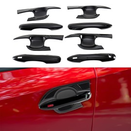 Exterior Door Handle Bowl Covers Compatible with Toyota Camry LE SE XLE XSE 2018-2026 ABS Glossy Black