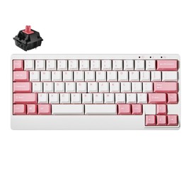 Leopold FC650MDS White/Pink PD 65% Double Shot PBT Mechanical Keyboard (Cherry MX Silent Red)