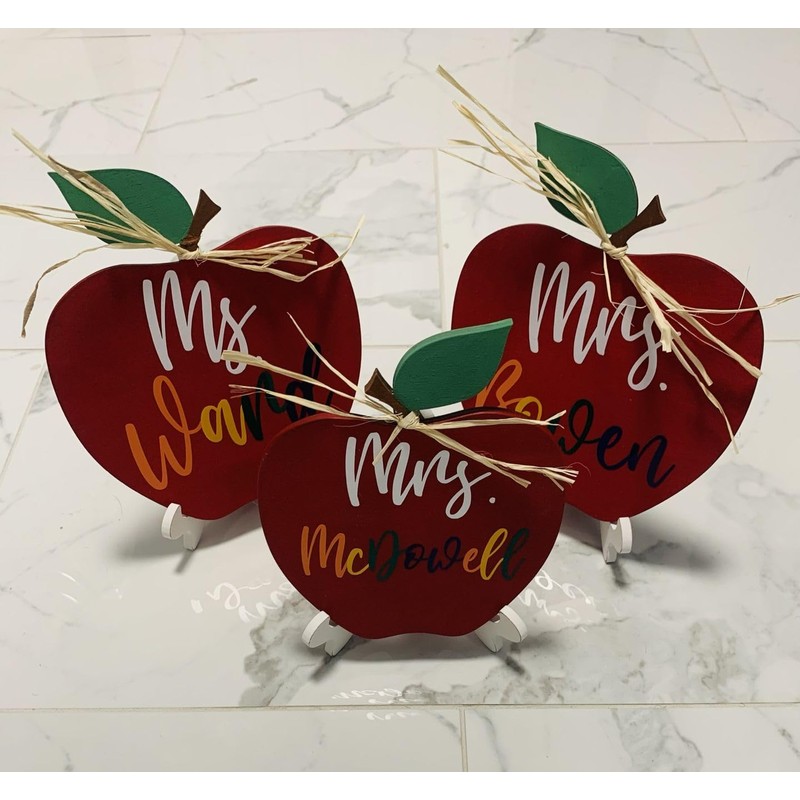 Unfinished Wood Apple Shape | DIY School Teacher Craft |