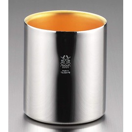 Tamahashi TM-039 Tumbler Silver (Inner Surface 24K Gold Plated), 8.8 fl oz (250 ml), 18-8 Stainless Steel, W Construction