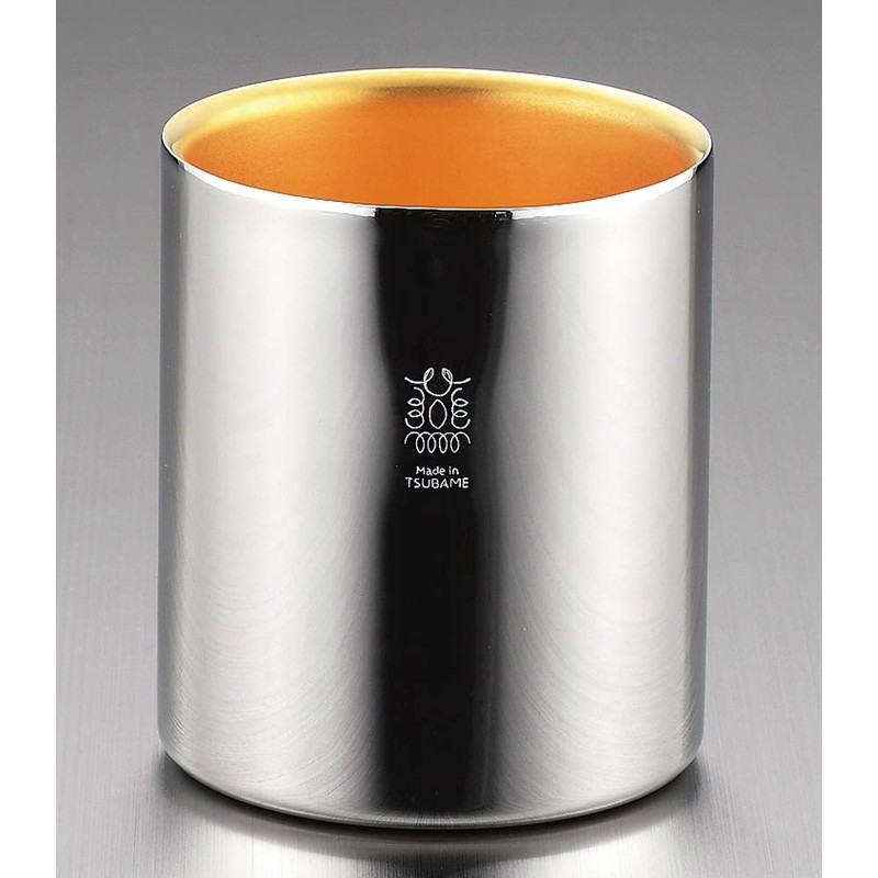 Tamahashi TM-039 Tumbler Silver (Inner Surface 24K Gold Plated), 8.8