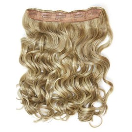 I&K Clip In Synthetic One Piece Hair Extensions - Body Wave 24 inches 180g Full Head (#18/613 Ash Blonde/Lightest Blonde Mix)