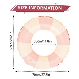 LUMOOM Swimming Ring Adult Inflatable Swimming Ring, Air Mattress Swimming Hoop, Children's Float Toy, Swimming Ring Tube for Summer Pool Party (Pink)