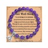 TEVOP Get Well Soon Gifts for Women, Purple Beads Bracelet