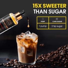 Subsugar Monk Fruit Sweetener No Erythritol with pump dispenser, 100% Pure Monkfruit Liquid drops Content Volume: 250ml Weight: about 10 oz
