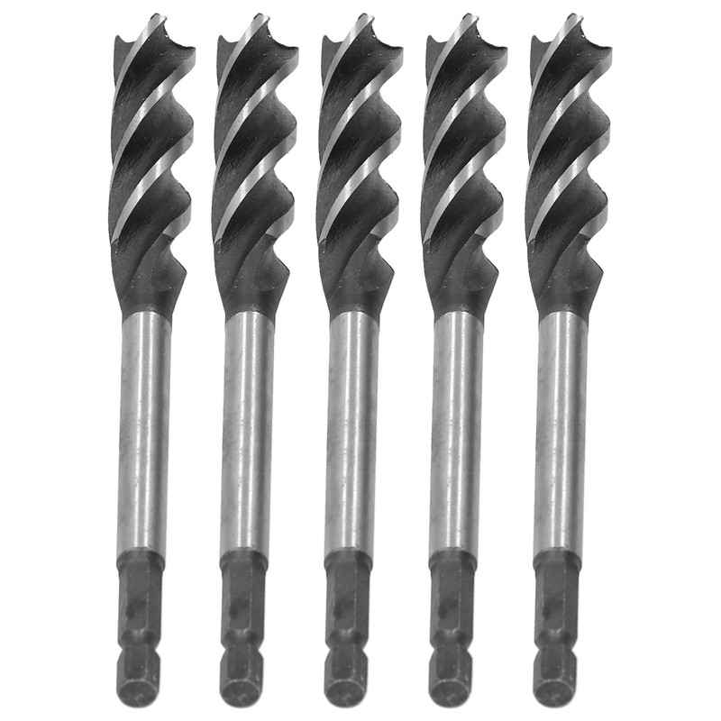 5Pcs Woodworking Drill Bit Metal Hole Saw Auger Bit 4‑Fulte