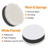 uxcell 2" Wool Felt Sponge Polishing Pad Hook and Loop