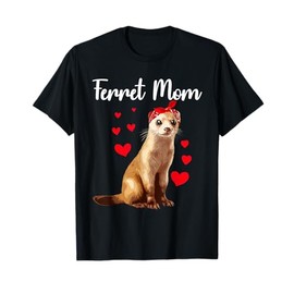 Cute Ferret Mom Design For Women Mama Mommy Ferret Lover T-Shirt