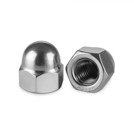 Drenky Acorn Nuts M5 Stainless Steel A2 V2A DIN 1587 Acorn Nuts M5 Cap Nuts Hexagonal Cap Nuts Rustproof for Screws, Threaded Bolts, Threaded Rods, Pack of 25, Silver