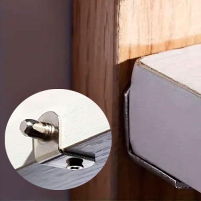 1/4 Inch (6.35mm) Shelf Pins 50 Pcs L-Shaped Metal Support