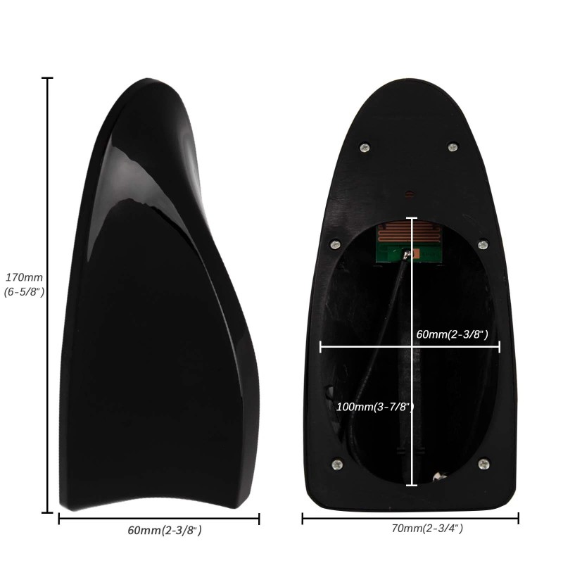 KEEPDSGN Shark Fin Roof Car Antenna Black Radio FM/AM Antena