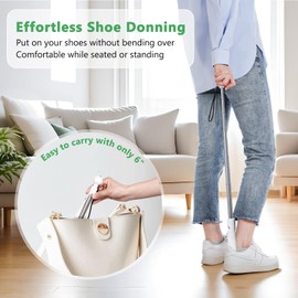 Fanwer Sock Aid Kit -Sock Aide Device for Seniors with Adjustable Shoe Horn, Flexible Sock Helper Easy On Easy Off, Sock Assist Device for Elderly, Pregnant, Hip Surgery Recovery Aids for Daily Living