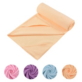 IPOW Yoga Towel, Yoga Rug, Anti-slip, Hot Yoga Towel, Quick Drying, Lightweight, Mat, 72.0 x 24.0 inches (183 x 61 cm), Multi-Purpose, Storage Bag Included, Easy to Carry, Suitable for Hot Yoga, Bikram (Yellow)