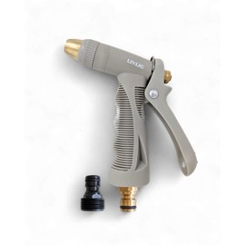 LIVLIG Garden Sprayer Made of Plastic and Brass, Premium Garden Hose Syringe, Cleaning Syringe, Greige