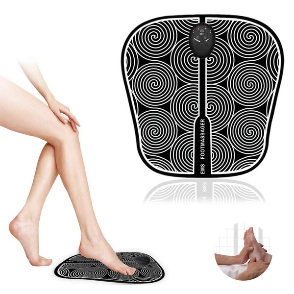 Electric Foot Massager, Foot Massage Pad, Intelligent Foot Stimulator, Foot Massager Massager for Foot Health, Foldable Portable Massage Floor Mat, USB Charging