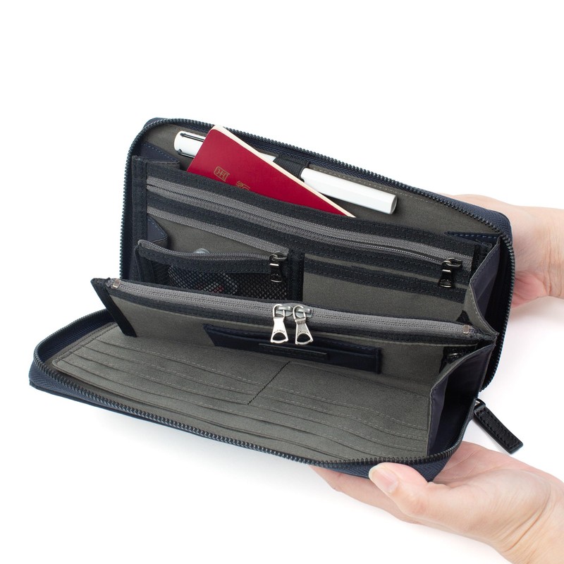 Mustache KXX-4425 Passport Case, Multi Case, Shoulder Included, Men's, Polyester,