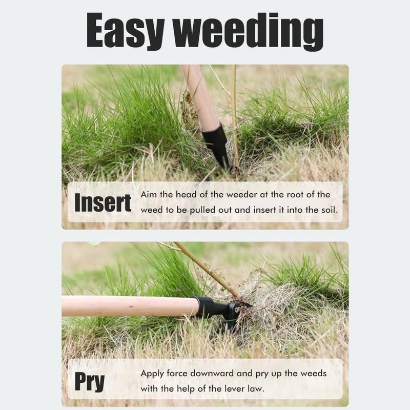 Steel Weed Puller Remover Plant Roots 4 Stainless Steel Claws