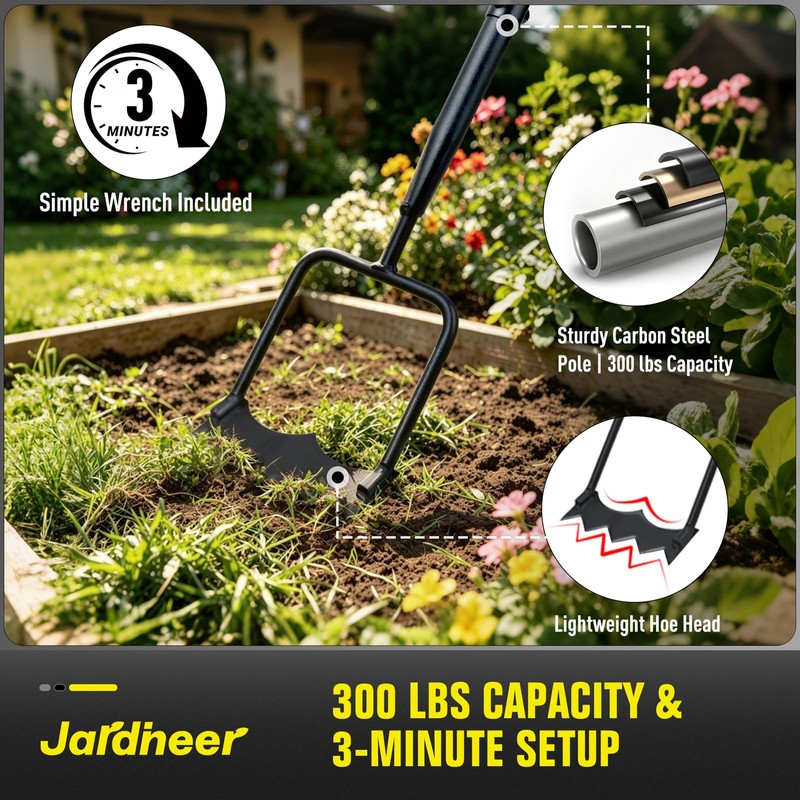 Jardineer Stirrup Hoe Garden Tool for Weeding