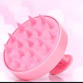 Scalp Massager Shampoo Brush with Soft Silicone Bristles for Scalp Care, Shower Scalp Scrubber exfoliator for Remoce Loose Dandruff Flakes Strengthen Hair, Wet & Dry for Men, Women and Kids (Pink)