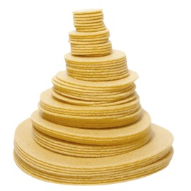 Playfully Ever After Buttercream Stiff Felt Circle (3/4 to 4 inch Mixed Size Pack - 54pc)