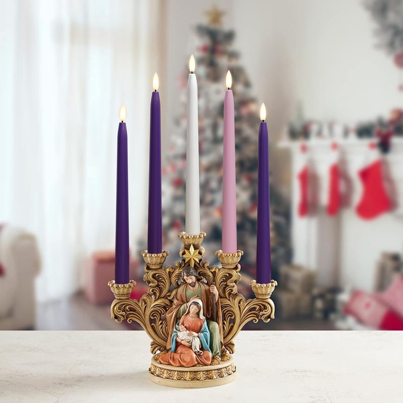 Stmarry Flameless Advent Candles, Set of 5 - Flickering LED