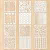 Jeffdad 8 Pcs Stencils for Crafts Reusable, Texture Stencils for