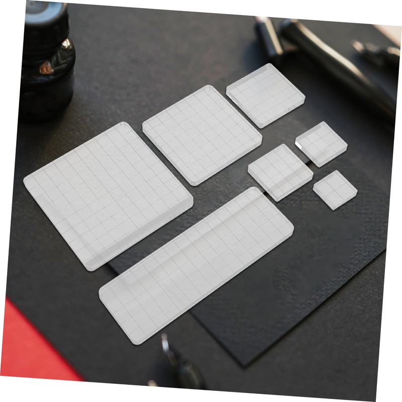 DOITOOL 7pcs Acrylic Stamp Block Stamping Tool for Crafts Scrapbooking