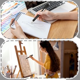 Retractable Mechanical Eraser Pen Bulks Retractable Mechanical Stick Eraser Refill for Painting Writing Office Daily Study(Solid Black,12 Pieces)