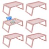 6 Pcs Breakfast in Bed Tray Folding Table Modern Plastic