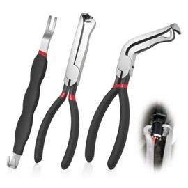 Heygueo 60-Degree Electrical Disconnect Pliers for Cars,Automotive Electrical Connector Pliers,Fuel Line Disconnect Tool,Angled Wire Plug Removal Tool for Car Wiring Harness(3 Piece Set)