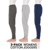 Essential Elements 3 Pack: Womens Cotton Joggers - 100% Cotton