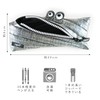 ZIPIT ZIPIT Shiny Monster Pouch, One Long Zipper Pouch (Silver)