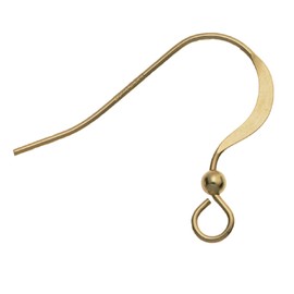 4 pcs 14k Gold Filled Ear Wire Earwires Ball French Hook Earring Connector/Findings/Yellow Gold