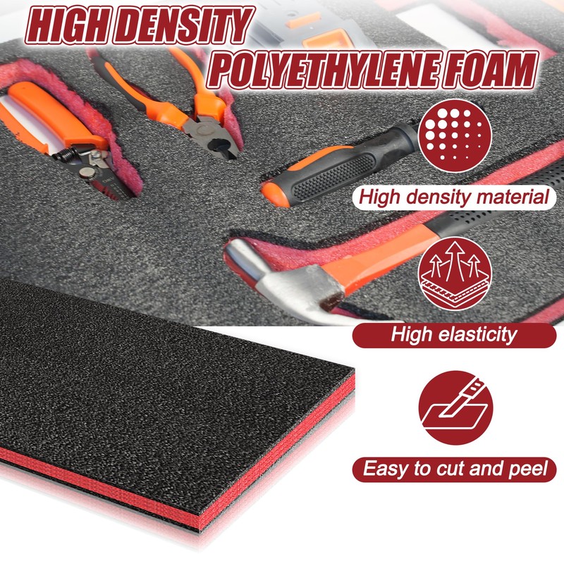 2PCS 23.5" x 23.5" x 1" Tool Box Foam Easy
