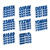 Whipline Solid Black/Blue 3" Alpha-Numeric Registration Identification Numbers Stickers Decals