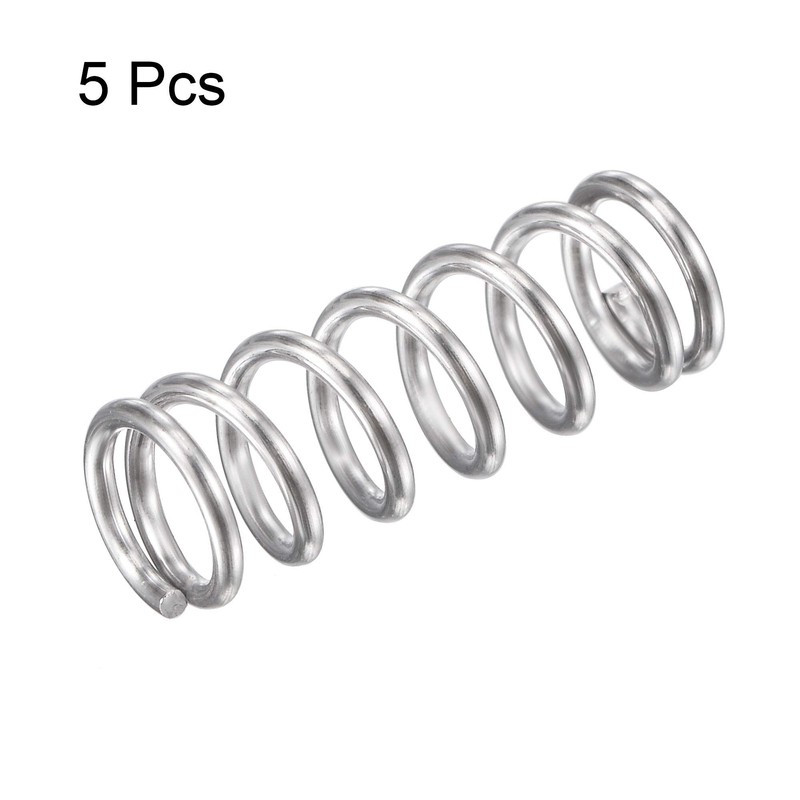 sourcing map Compression Spring, 304 Stainless Steel Compression Springs, Silver