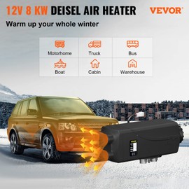 VEVOR 8KW Diesel Heater, Parking Heater with Automatic Altitude Adjustment, Max 18045 ft, Bluetooth App Control Diesel Air Heater, Remote Control and LCD, for Car SUV Trailer Camper Van Boat Garage