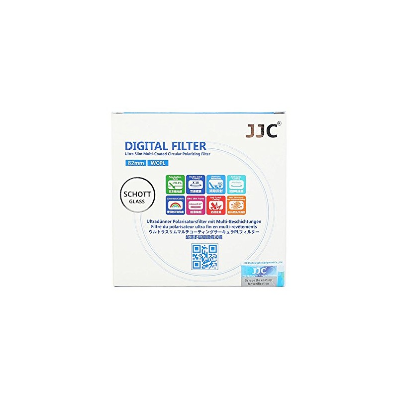 JJC 82 mm F-WCPL82 S+ Ultra Slim Multi-Coated CPL Filter