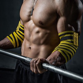 TAVIEW Elbow Wraps for Weightlifting, 47" Elastic Elbow Brace & Compression, Powerlifting, Fitness, Cross Training & Gym Workout - Elbow Straps for Weightlifting